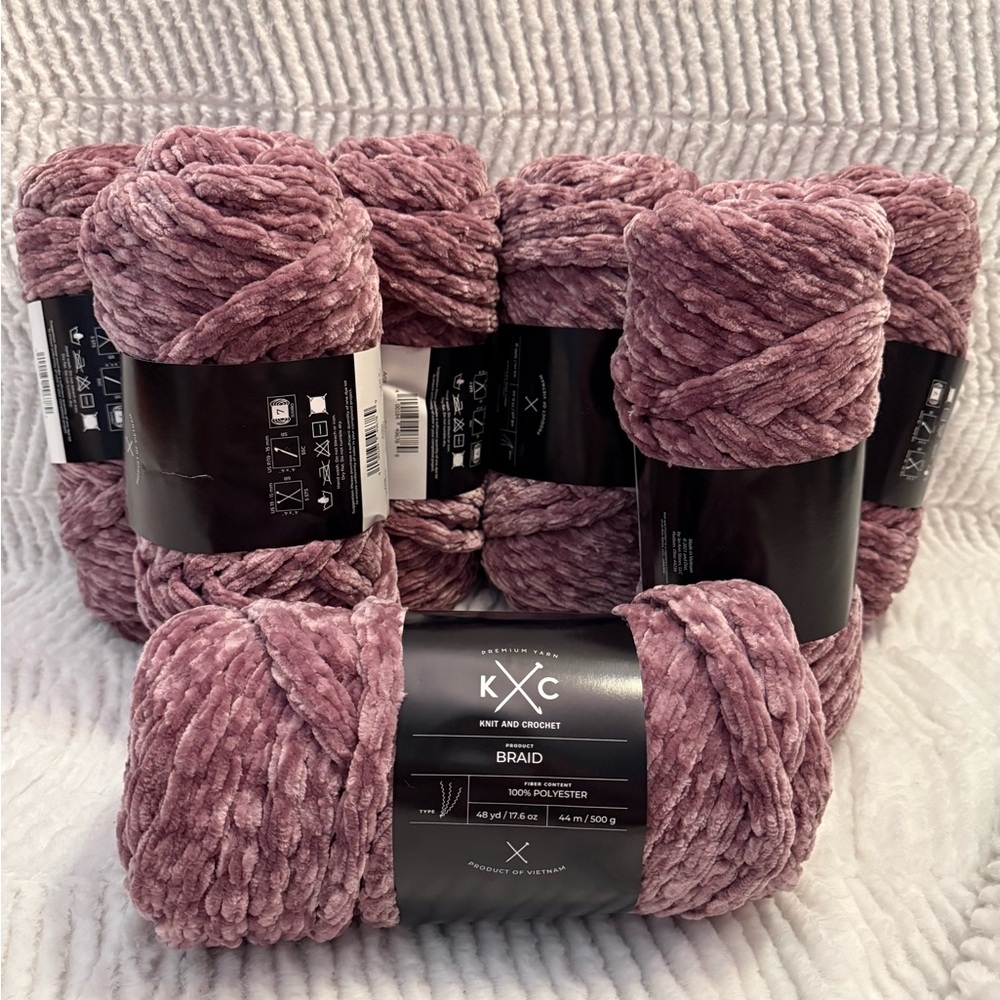 K&C Purple braid chenille yarn
